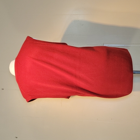 U.S. Polo Assn. Burnt Orange V-Neck Vest Sweater - Picture 3 of 5